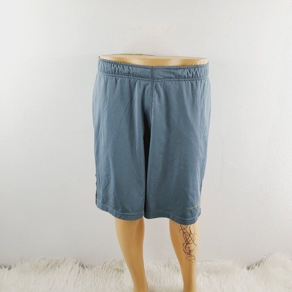 Nike Men's Slate Gray Dri-Fit Elastic Waist Livestrong Run Athletic Shorts Sz‎ M